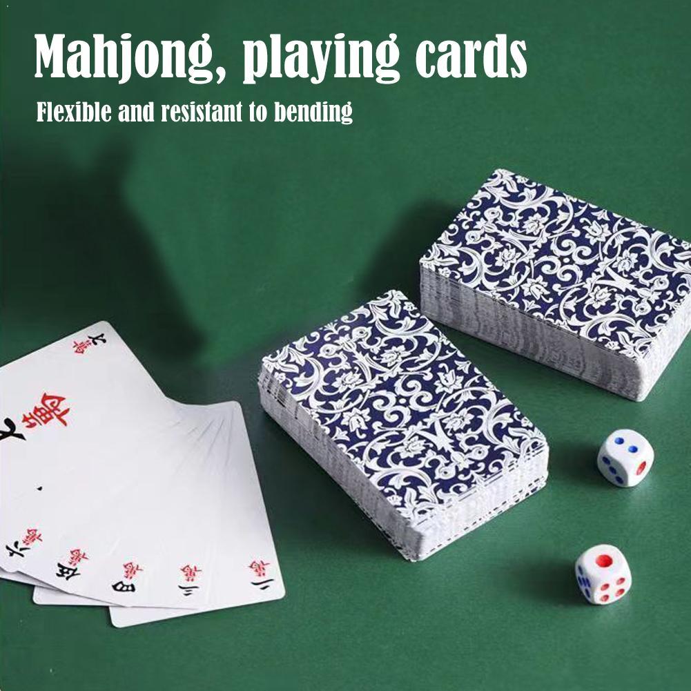 Party Games At Home - Conjunto de Mahjong com 144 Cartas