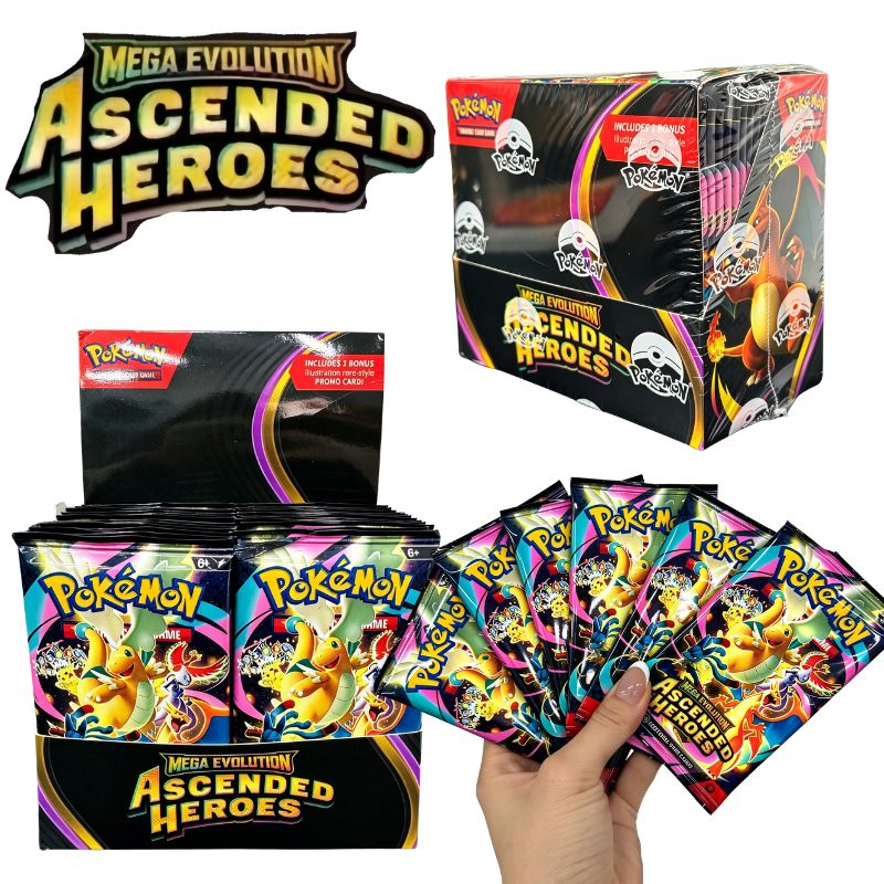 Party Games Box - 360PCS English Pakemon Mega Evolution Perfect