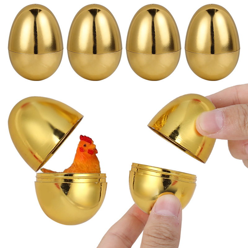 Party Games Egg - 6PCS Ovos de Páscoa Dourados em