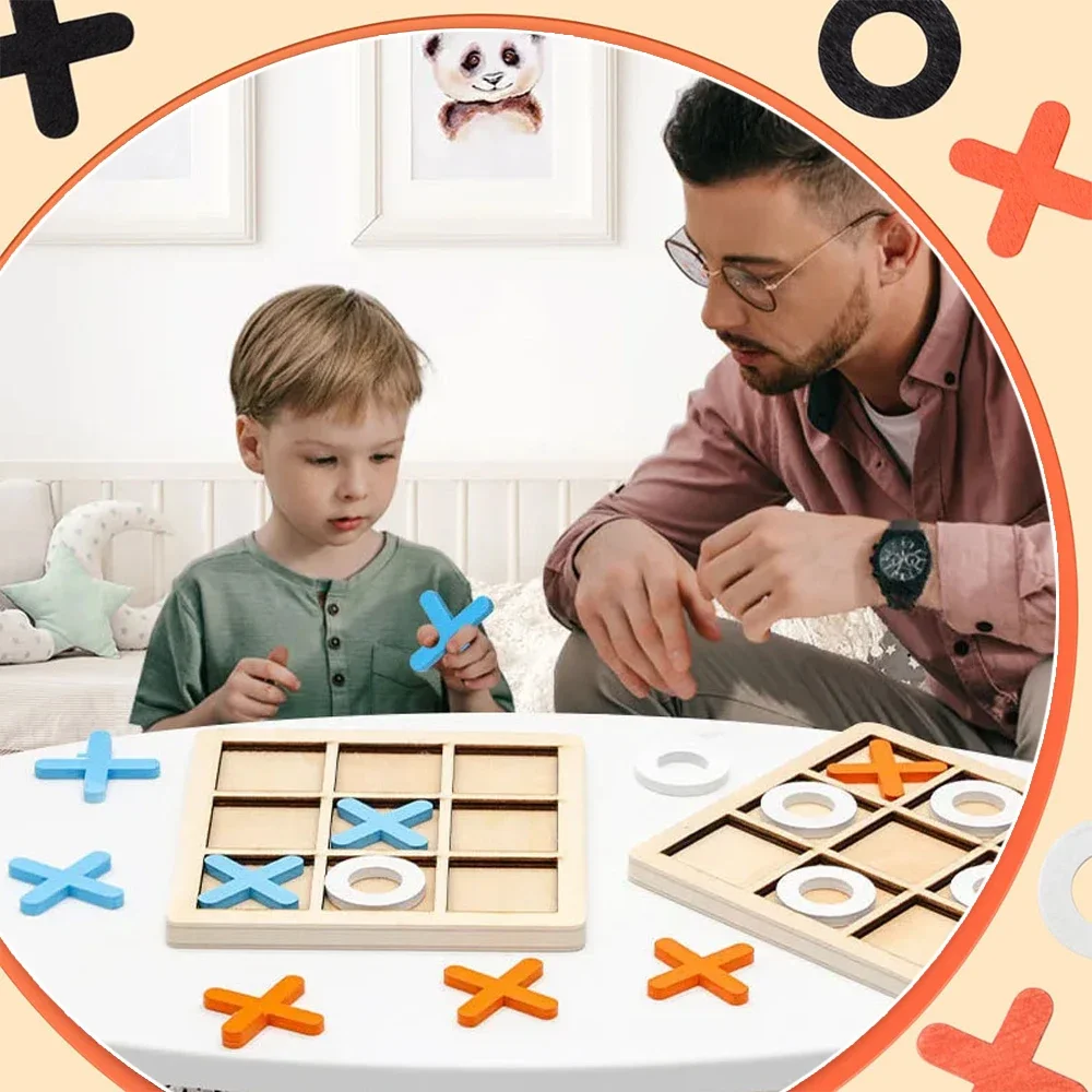 Jogo de madeira xo tic tac toe - Party Games At Home avaliação e preço
