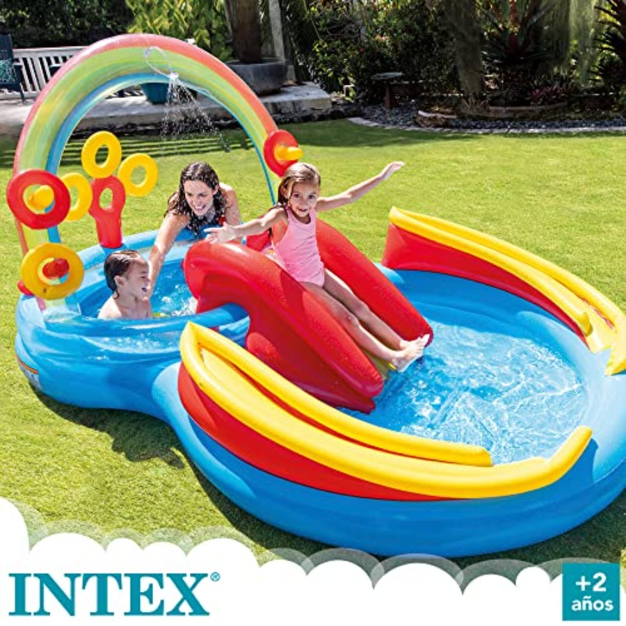 Piscina inflável com escorrega - Ring Toss Outdoor avaliação e preço