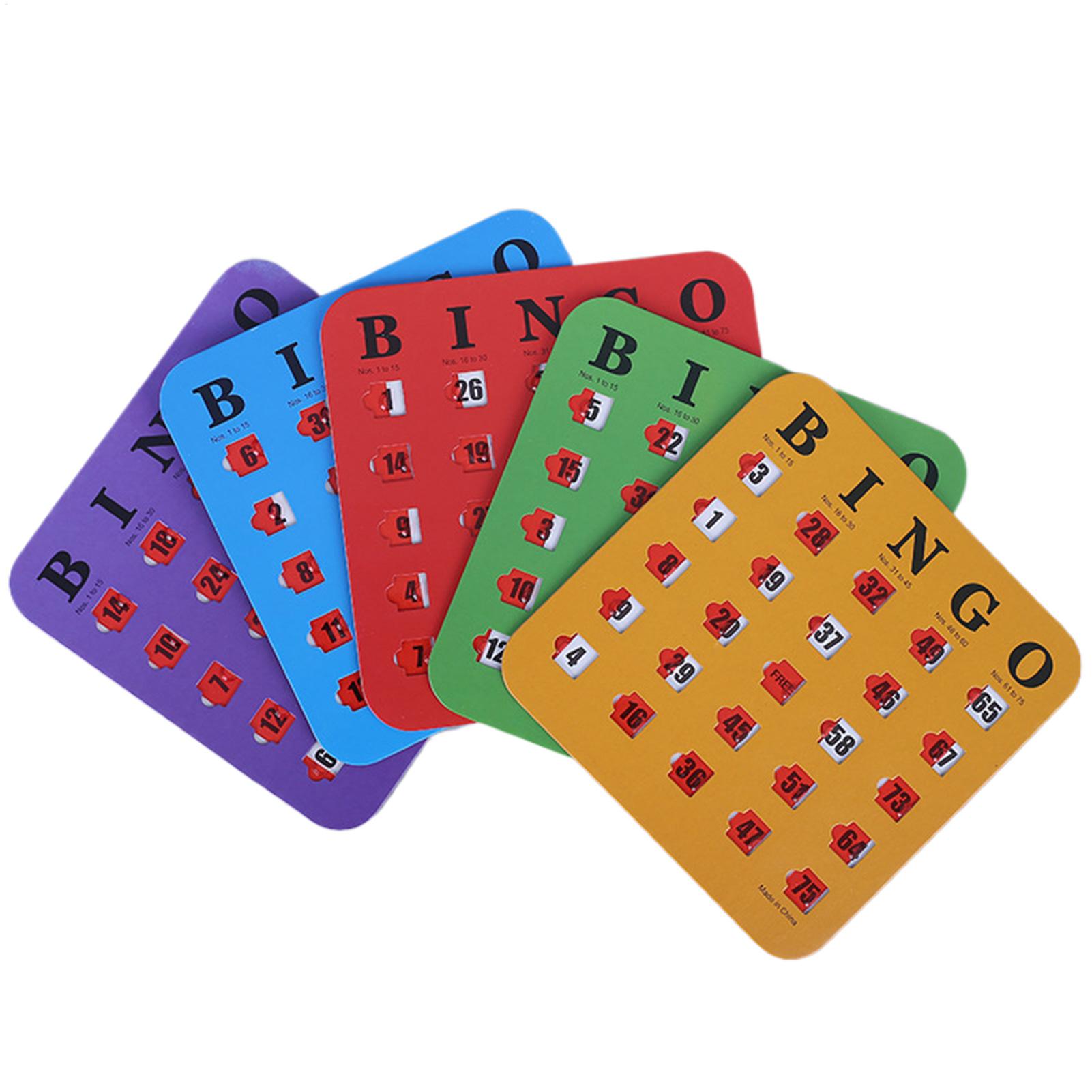 5 cartas de jogo de bingo desl - Party Games At Home avaliação e preço