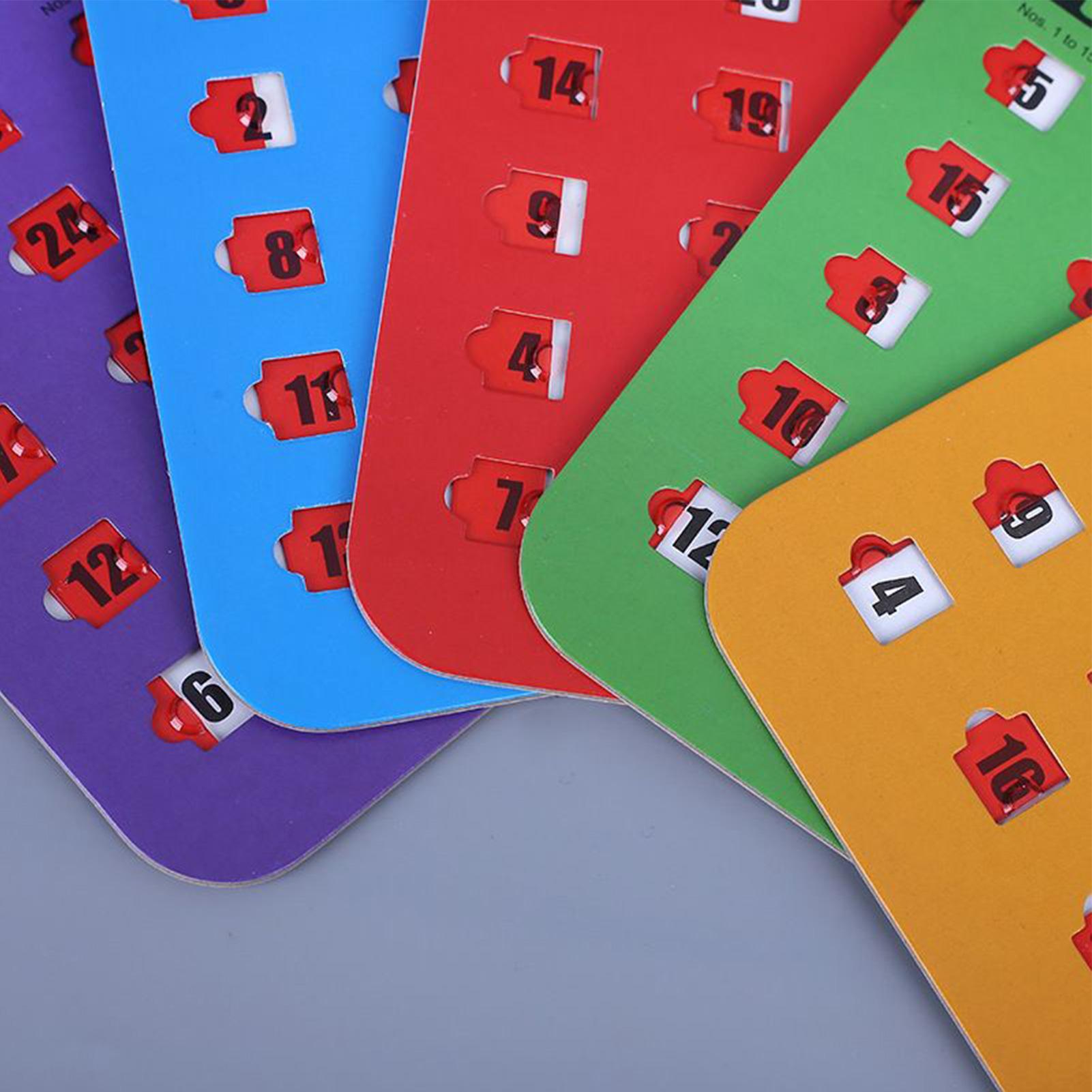 5 cartas de jogo de bingo desl - Party Games At Home avaliação e preço