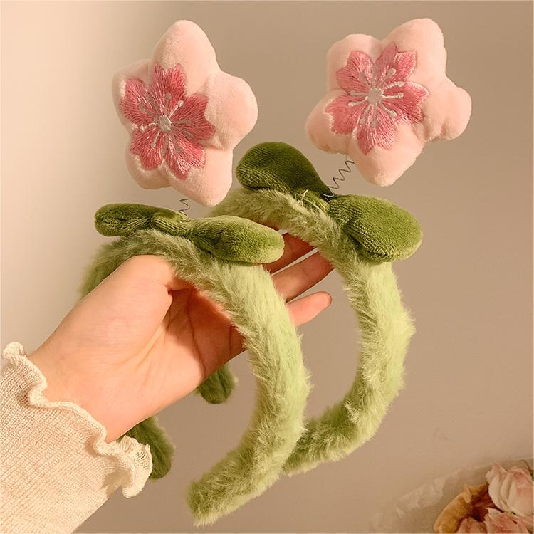 Cute Plush Flower Hair Hoop pa - Ring Toss Outdoor avaliação e preço