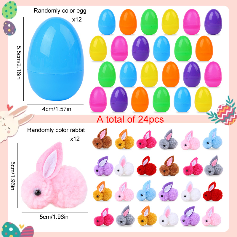24/48 pçs bonito ovo de páscoa - Party Games Egg avaliação e preço